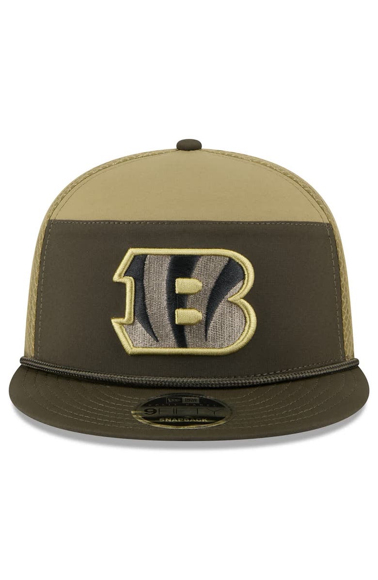 New Era Men's New Era Dark Green Cincinnati Bengals 2025 Salute to Service Split Panel 9FIFTY Snapback Hat, Alternate, color, Dark Green