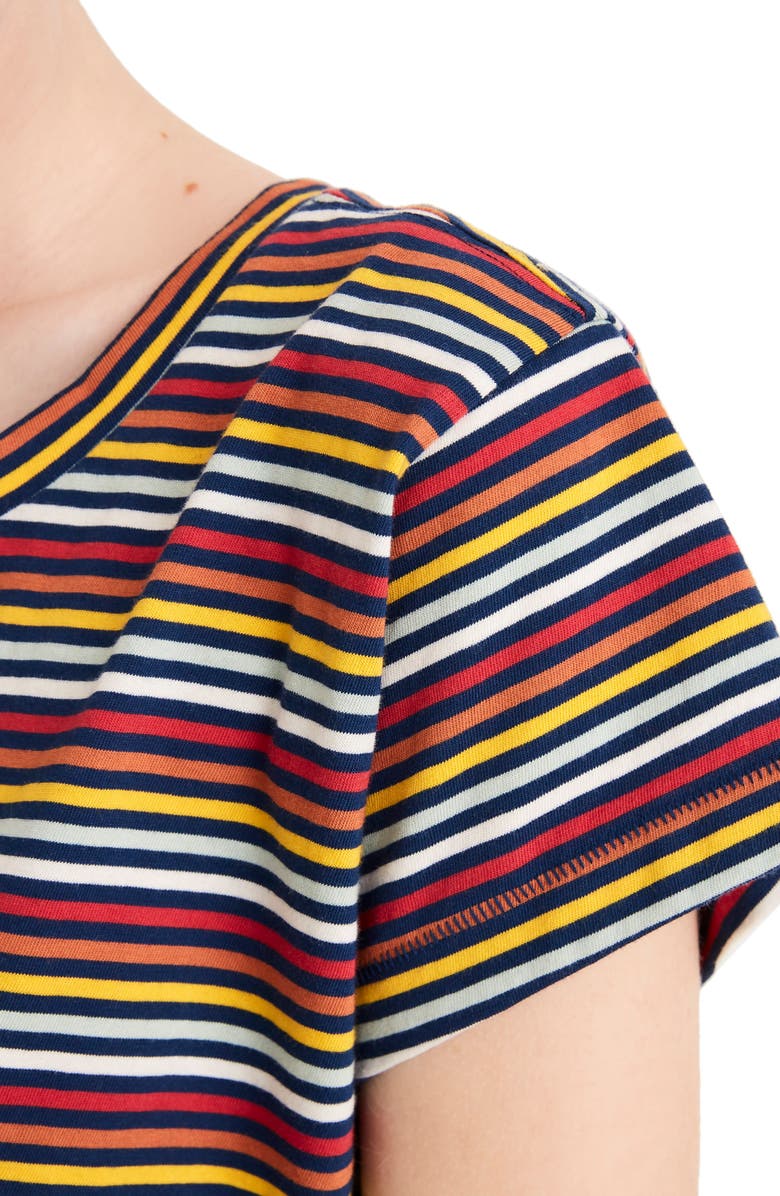 Madewell Rainbow Stripe Ex-Boyfriend Tee, Alternate, color,
