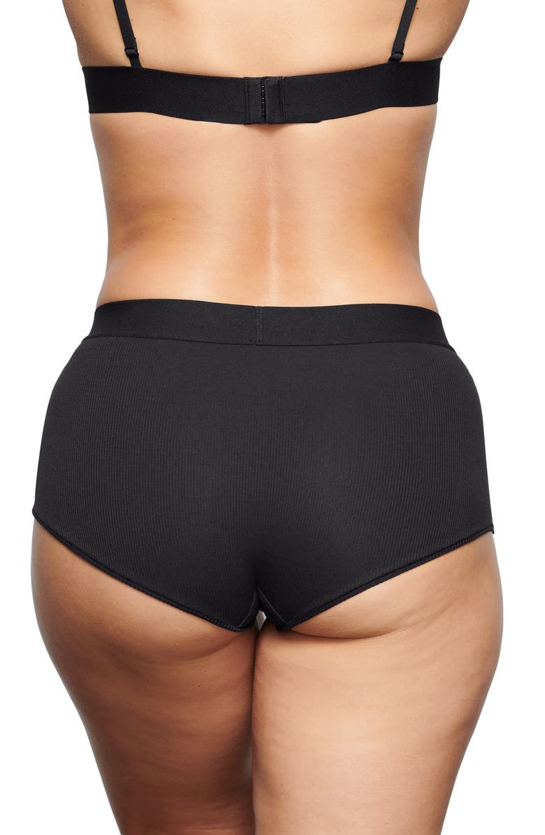 SKIMS Stretch Cotton Rib Boyshorts, Alternate, color,