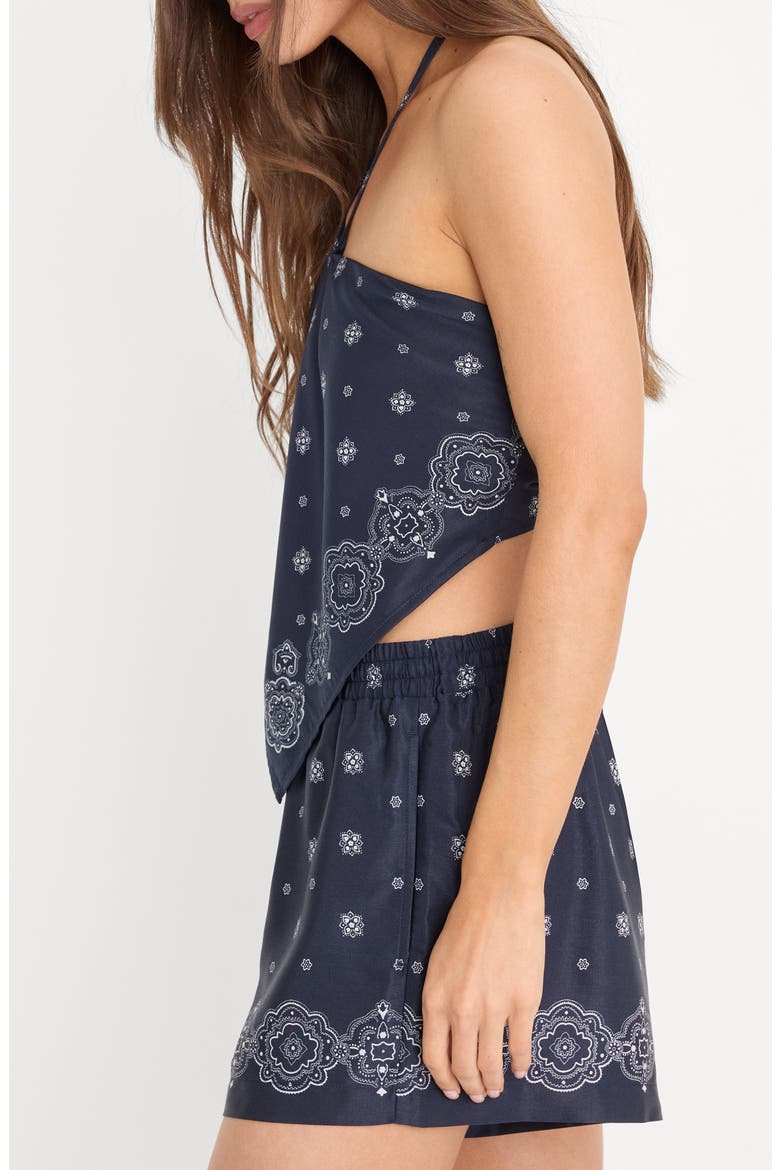 The Recess Halter Neck Handkerchief Top, Alternate, color, BANDANA