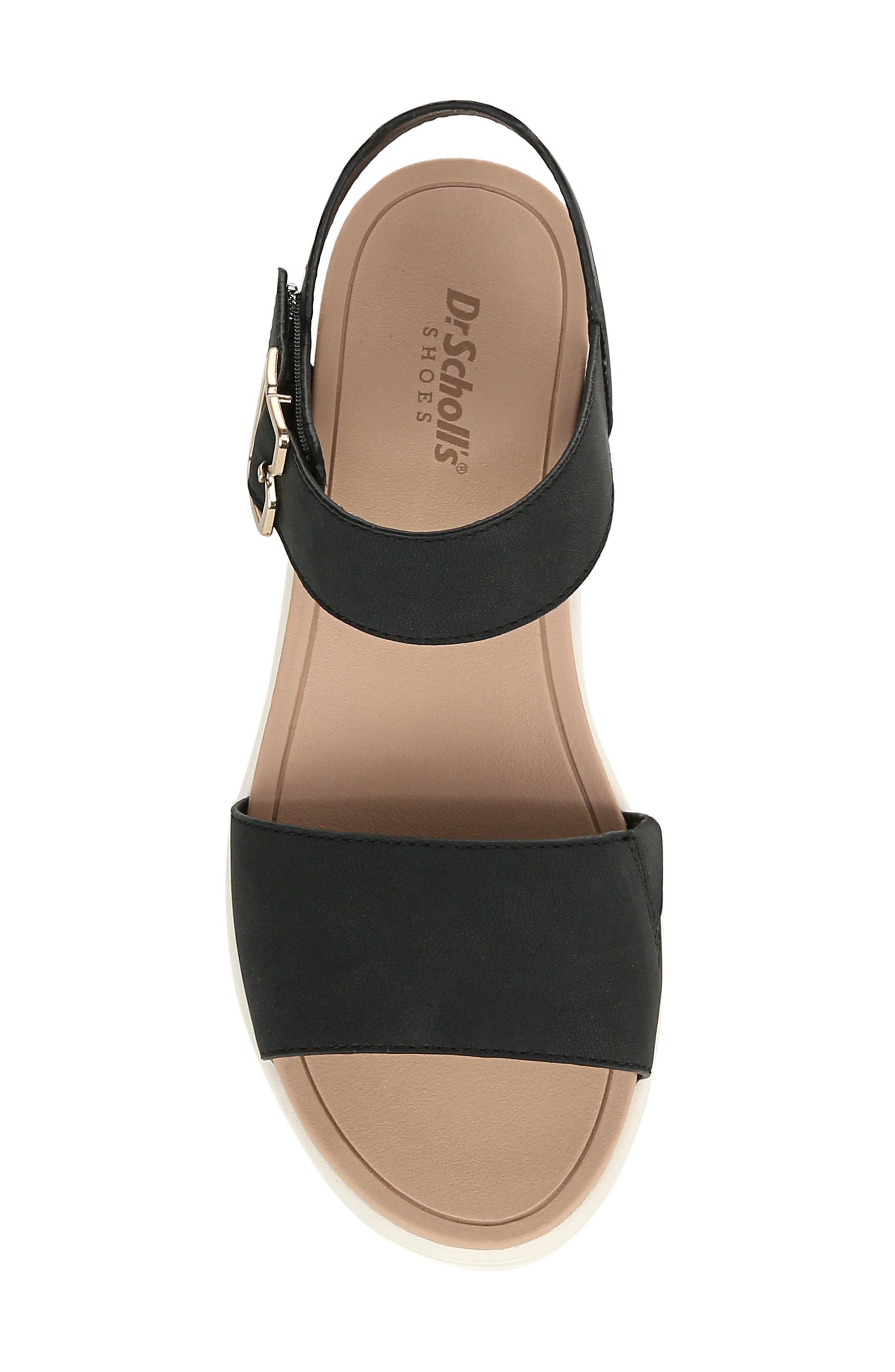 Dr. Scholl's Time Off Sky Ankle Strap Platform Sandal, Alternate, color, Black