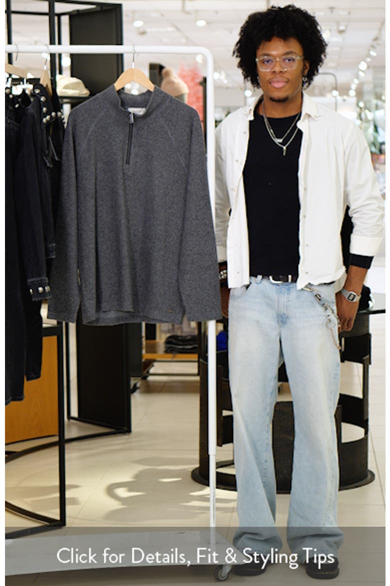 Brushed Cotton Blend Quarter Zip Pullover video