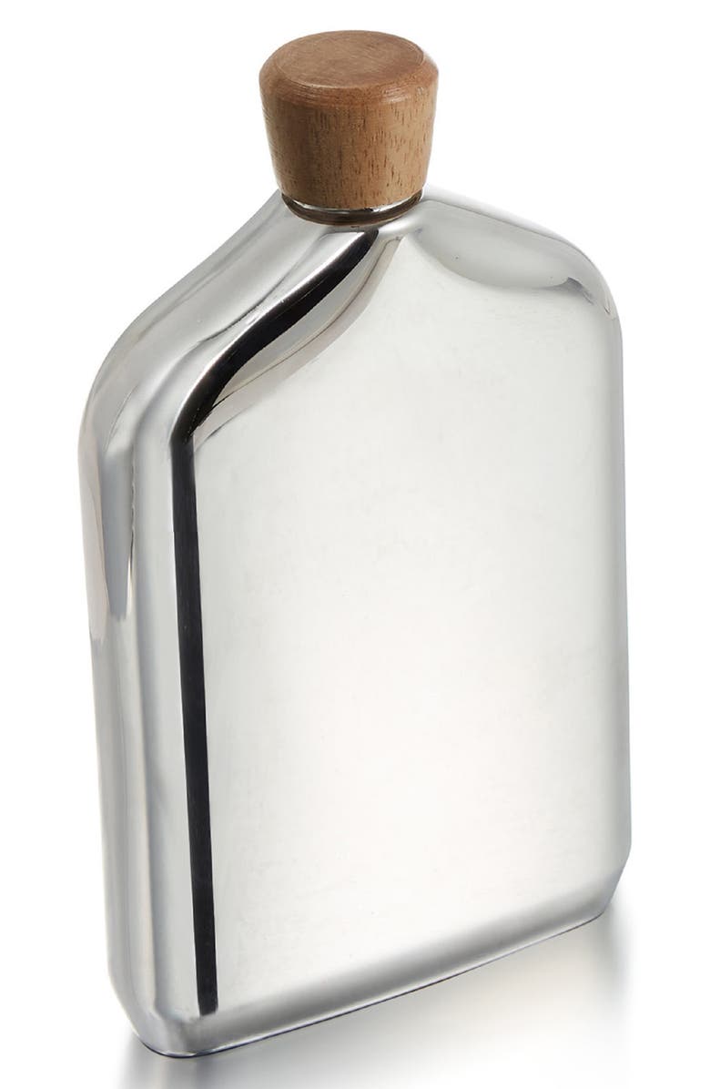 Nambé Vie Stainless Steel Flask, Main, color, Metallic Silver