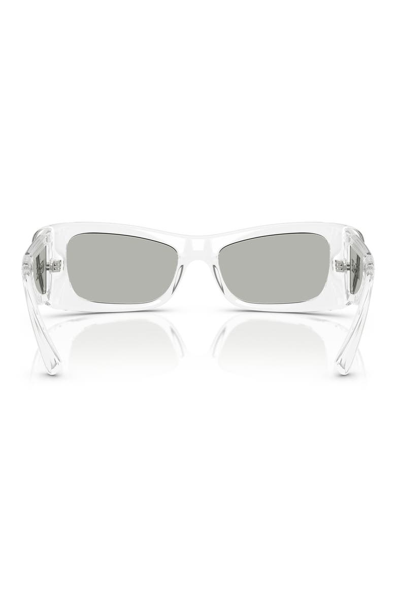 54mm Pillow Sunglasses, Alternate, color, CRYSTAL