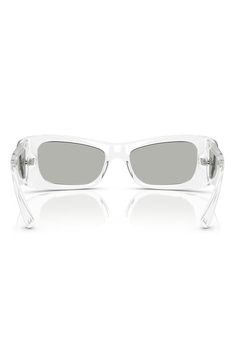 Versace 54mm Pillow Sunglasses, Alternate, color, Crystal