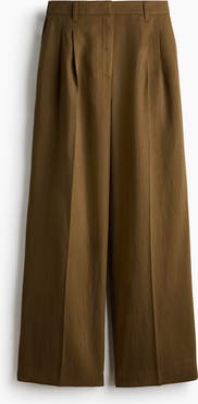 H&M Linen-blend Tailored Trousers