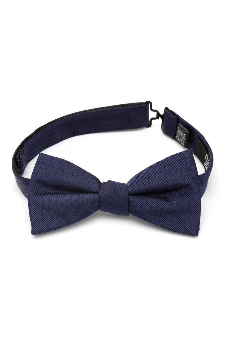 Solid Silk Bow Tie, Alternate, color, NAVY