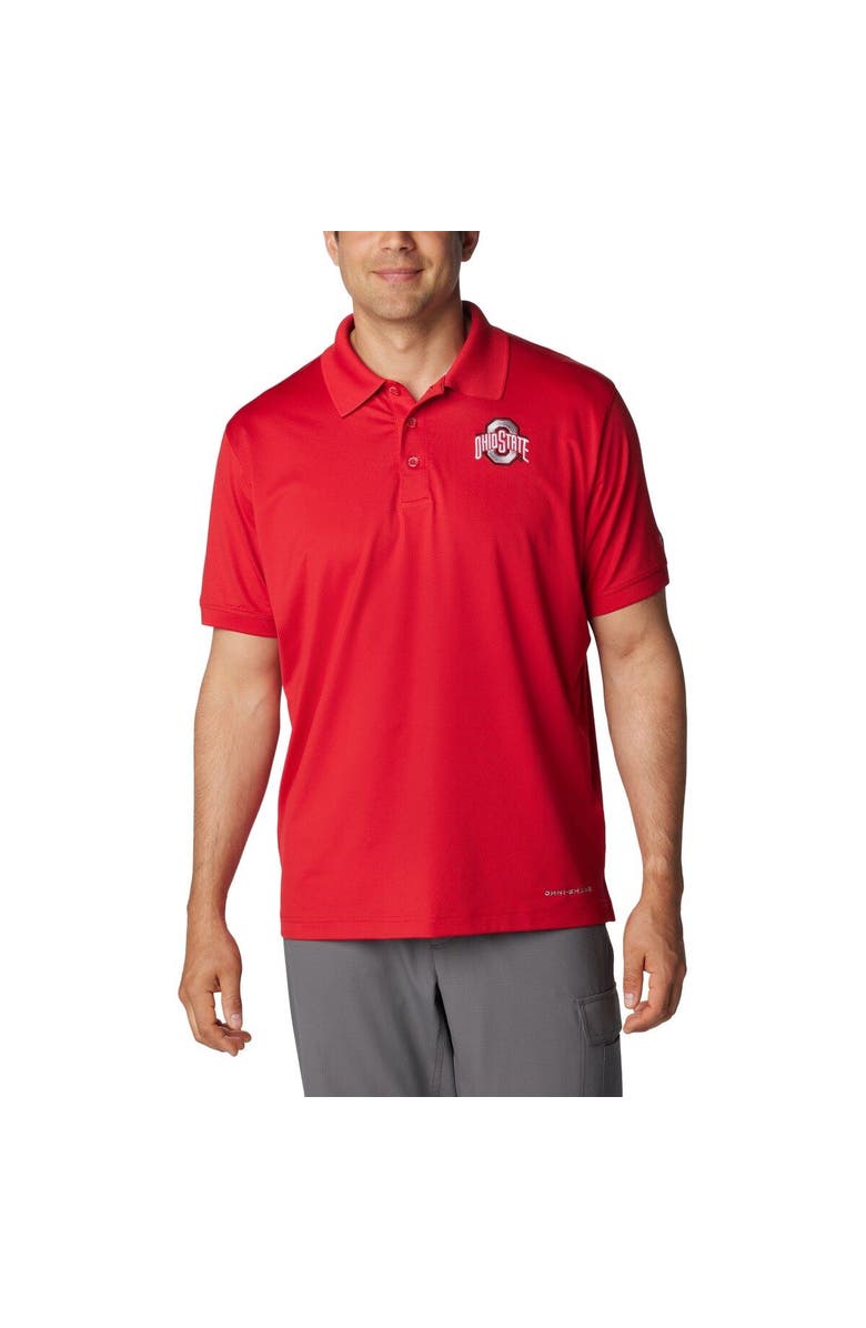 Columbia Men's Columbia Scarlet Ohio State Buckeyes PFG Tamiami Omni-Shade Polo, Main, color, Scarlet