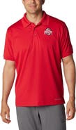Columbia Men's Columbia Scarlet Ohio State Buckeyes PFG Tamiami Omni-Shade Polo