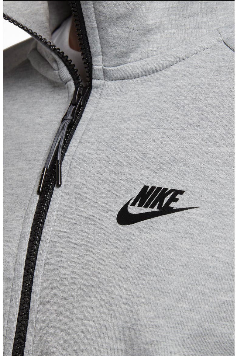 Sportswear Tech Fleece Zip Hoodie, Alternate, color, DK GREY HEATHER/ BLACK/ BLACK