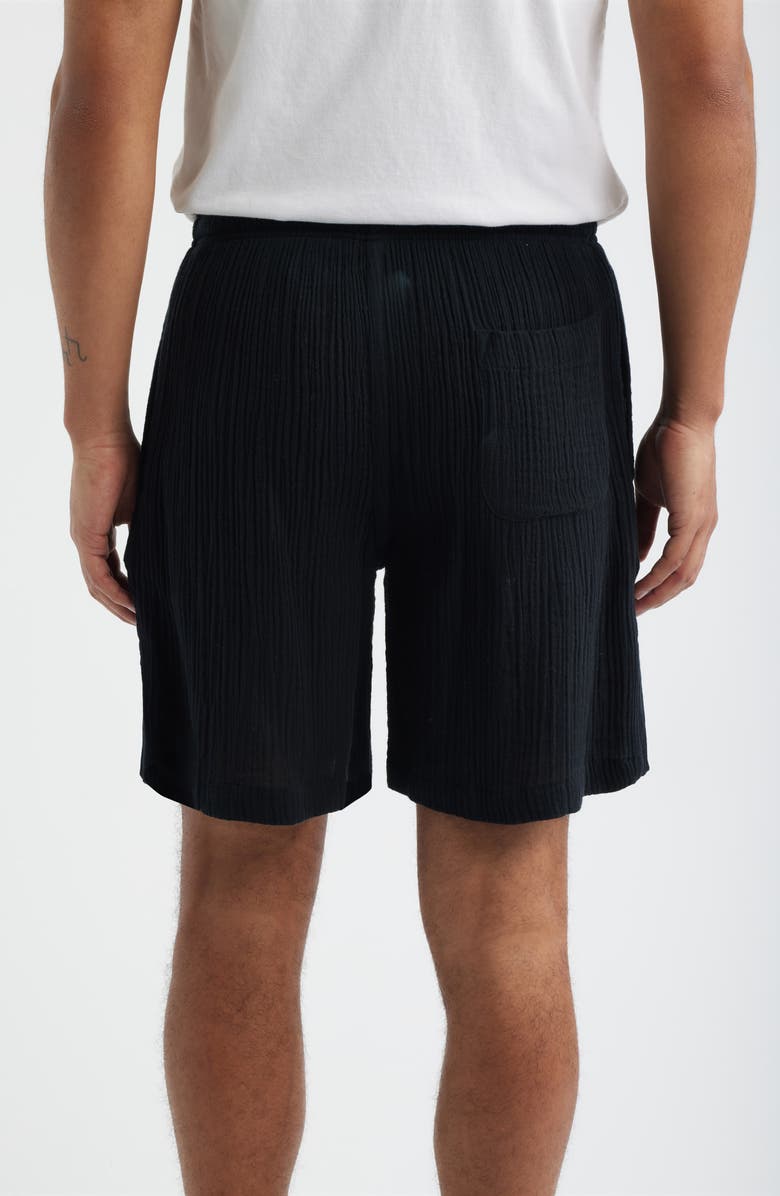 Majestic International Seaside Cotton Crepe Lounge Shorts, Alternate, color, Black