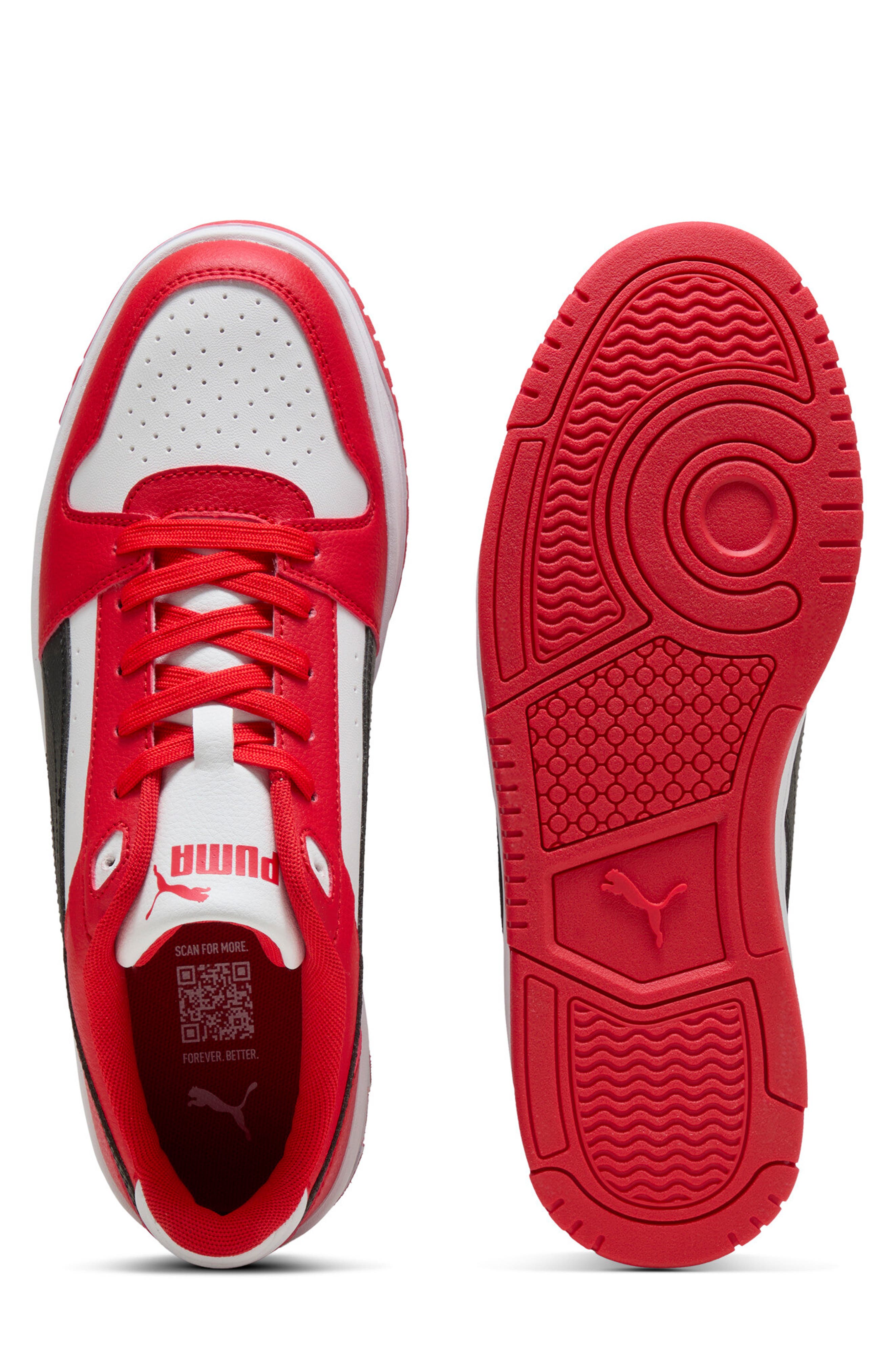 Rebound Slam Lo Sneaker, Alternate, color, PUMA RED/ PUMA BLACK/ WHITE