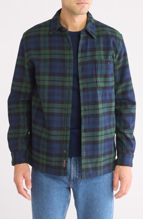Plaid Flannel Fleece Bonded Shirt Jacket