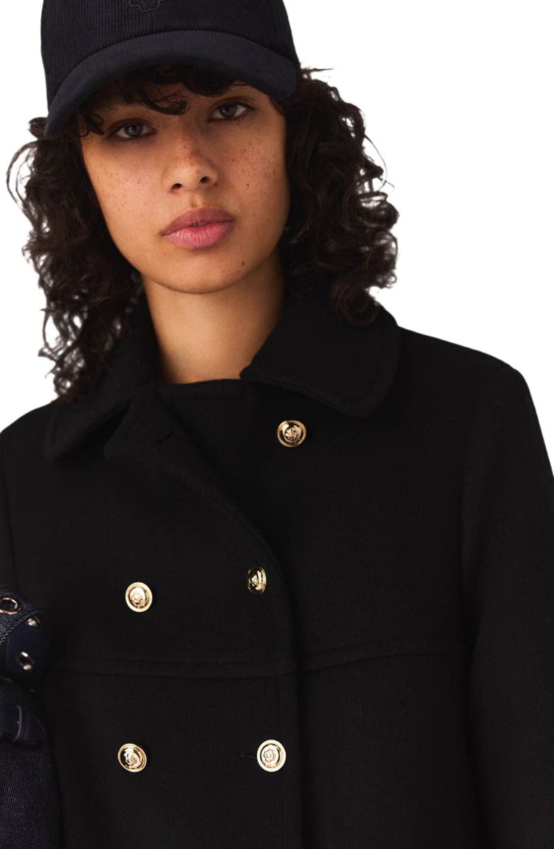 maje Wool blend coat, Alternate, color, 