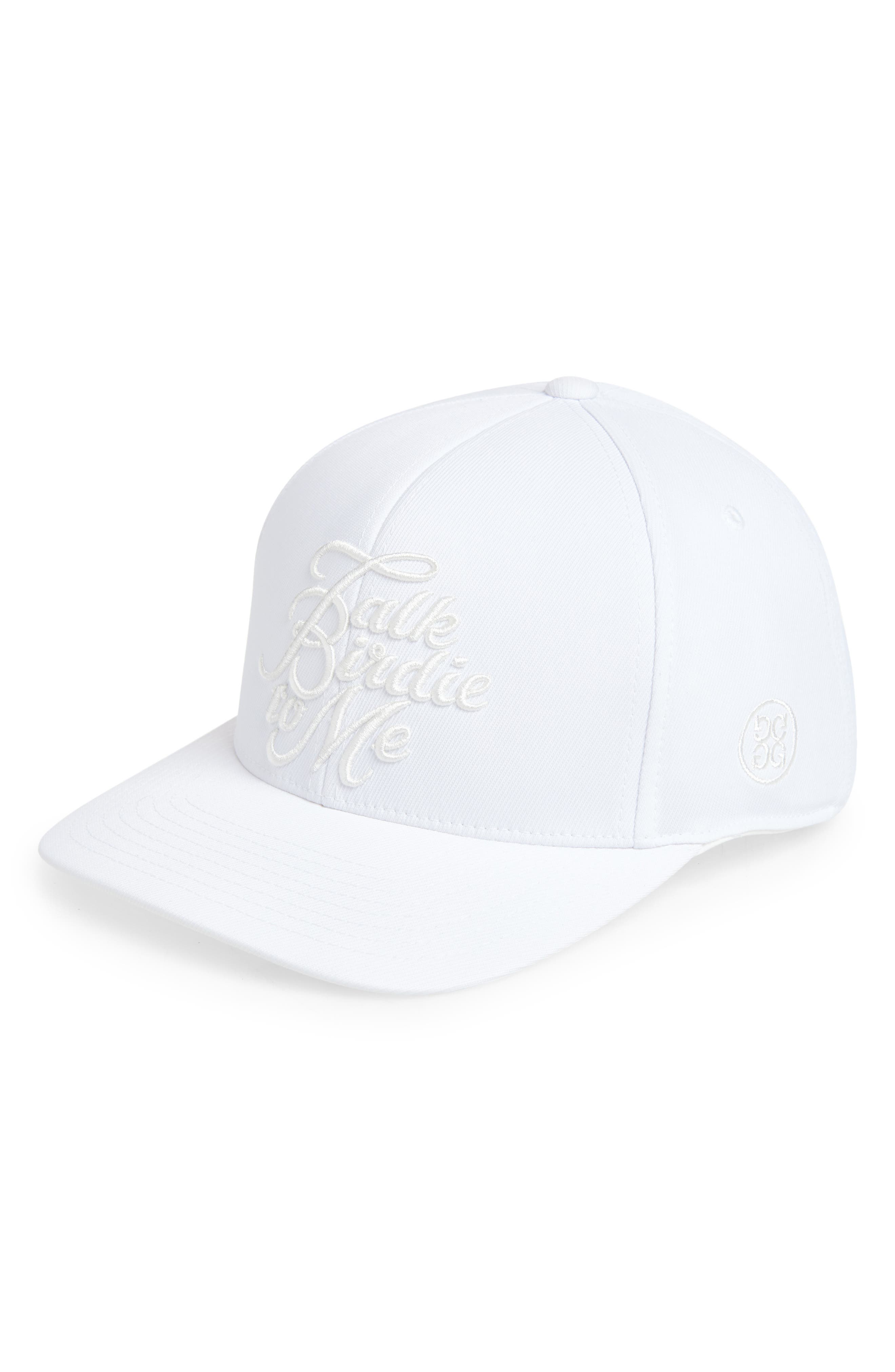 G/fore Talk Birdie To Me Performance Twill Snapback Cap In Snow