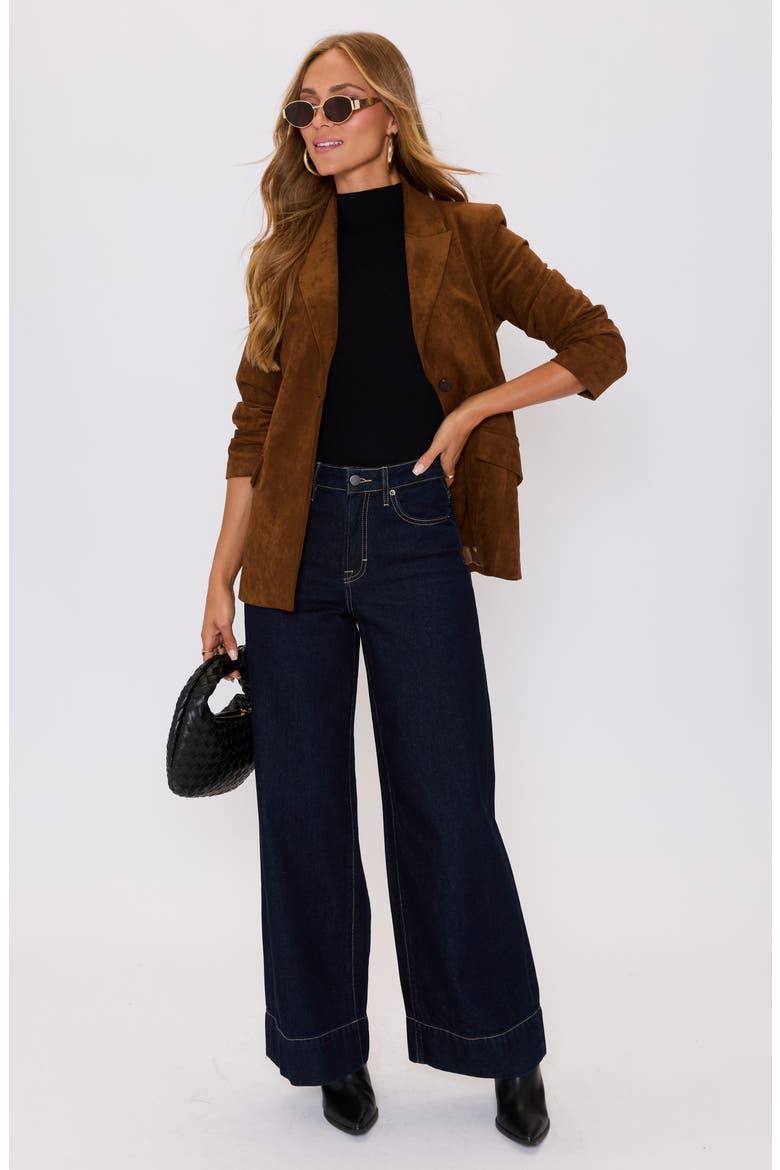 Maeve Faux Suede Blazer, Alternate, color, CAMEL