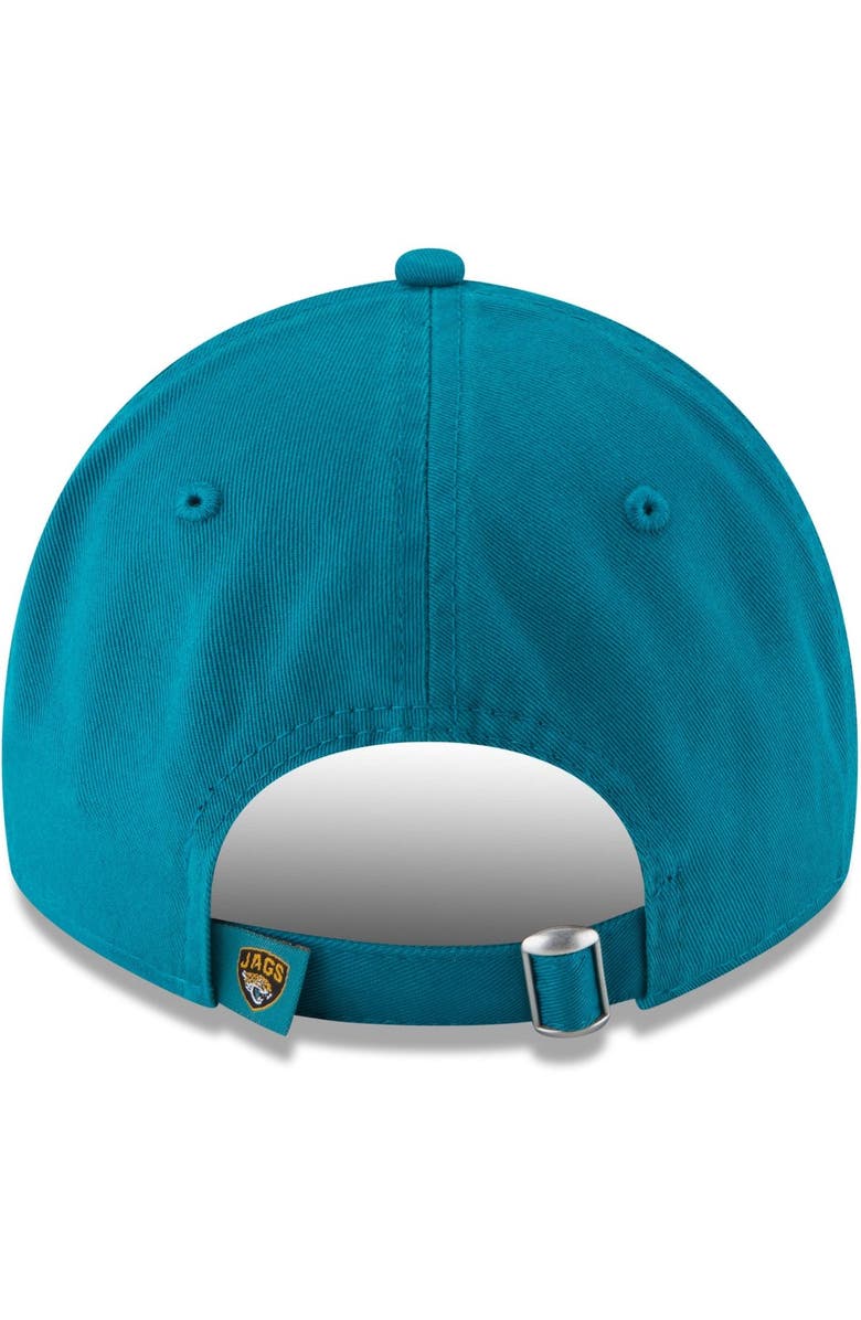 New Era Men's New Era Black Jacksonville Jaguars Logo Core Classic 2.0 9TWENTY Adjustable Hat, Alternate, color, Teal