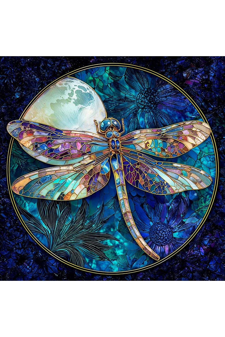 Dragonfly and Full Moon 1000 piece Jigsaw Puzzle for Adults, Alternate, color, Multicolor
