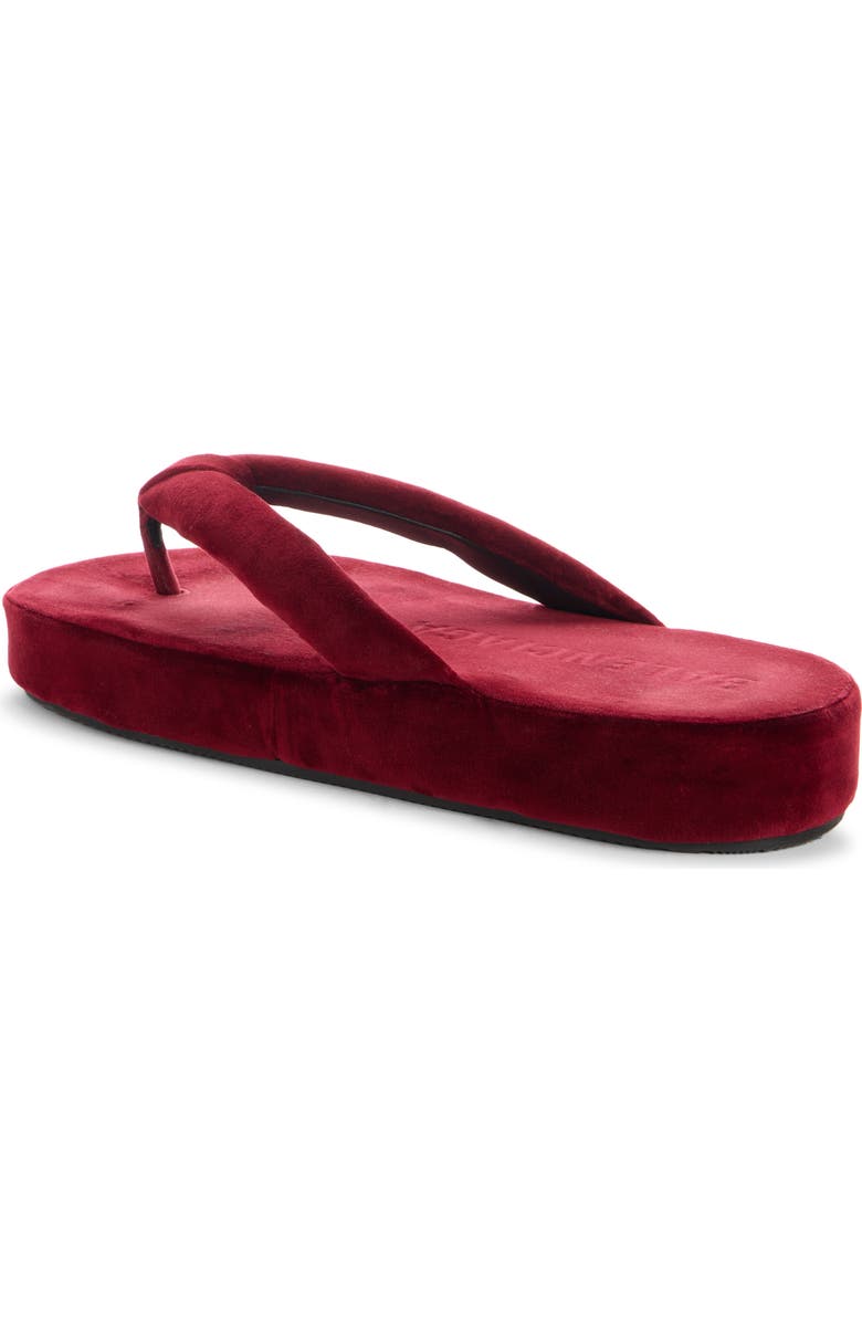 Balenciaga Jet Lag Velvet Platform Flip Flop, Alternate, color,