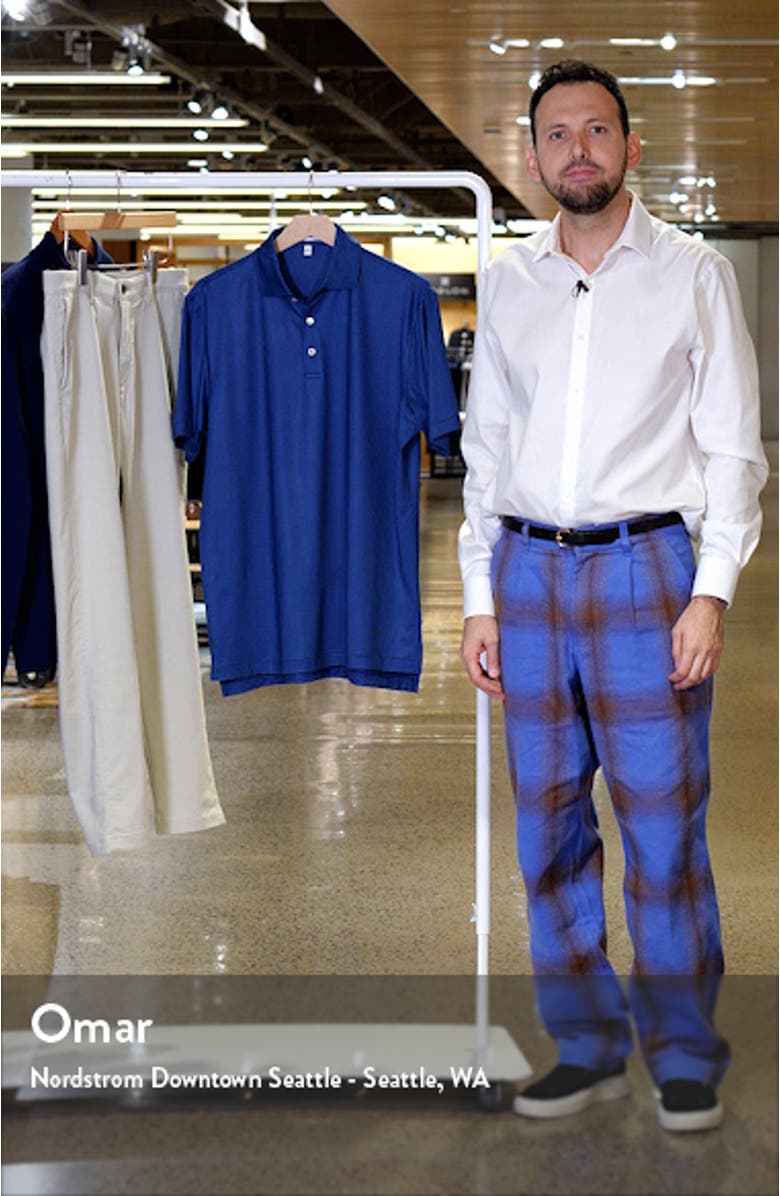 Gingham Microcheck Performance Jersey Polo