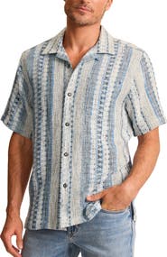 Tommy Bahama Milano Isles Stripe Short Sleeve Button Up Shirt
