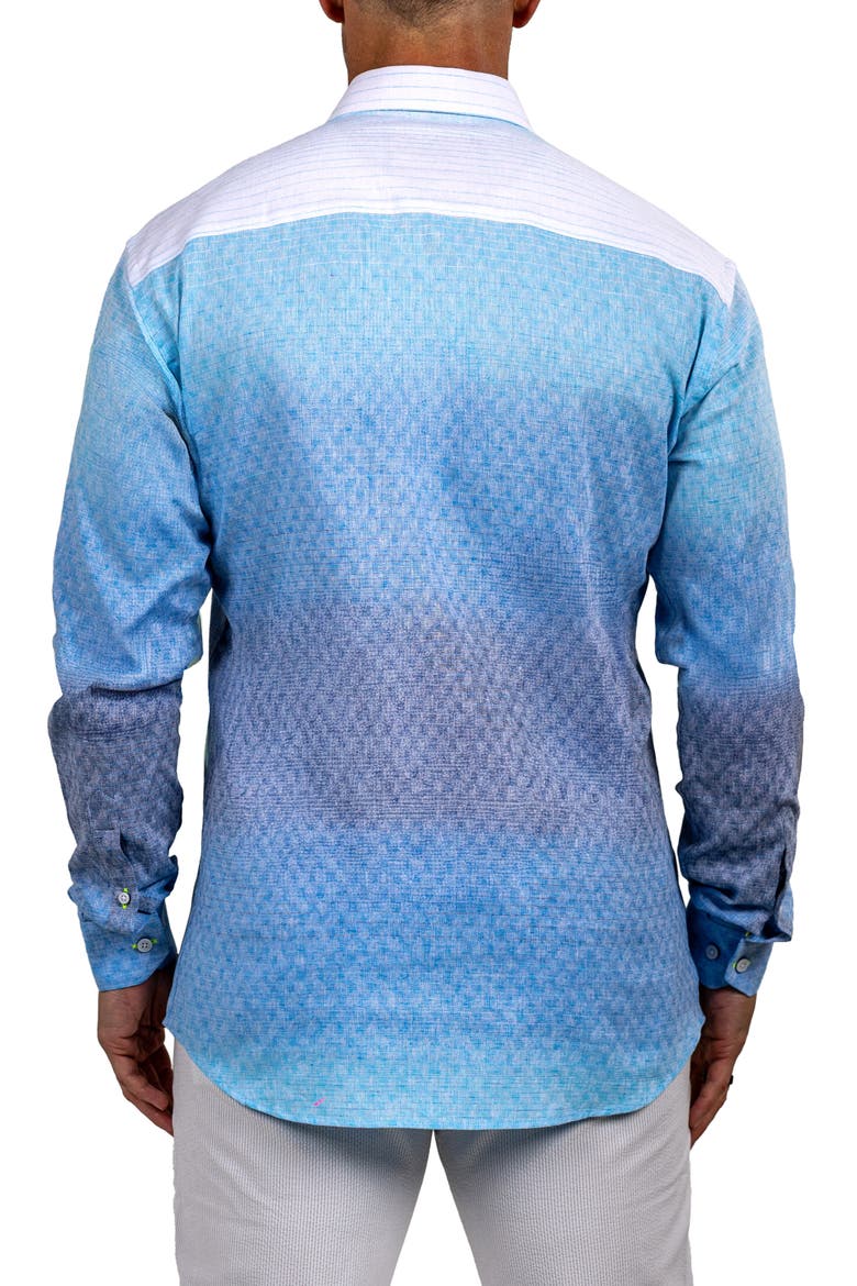 Fibonacci Marthy Contemporary Fit Button-Up Shirt, Alternate, color, BLUE