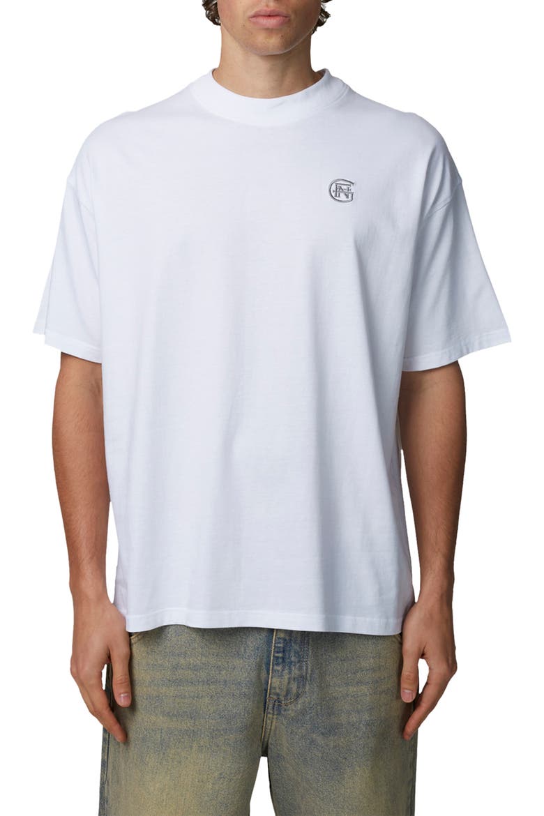 Oversized Halftone T-Shirt, Main, color, White