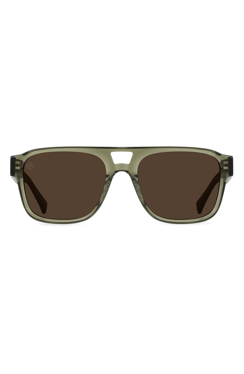 RAEN Rifka 54mm Polarized Square Sunglasses, Main, color, Cambria/ Vibrant Brown Pola