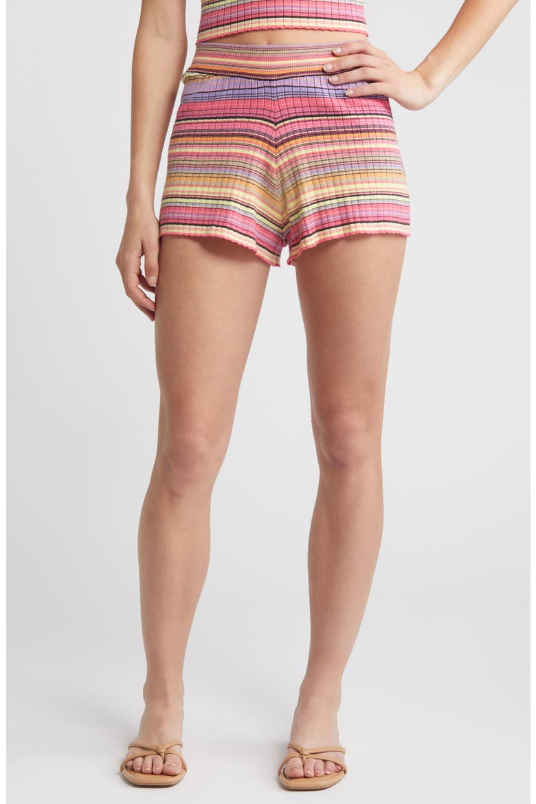 Palapa Rib Shorts, Main, color, PINK MULTI
