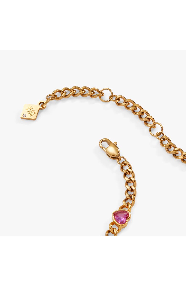 Alex and Ani Heart Curb Chain Bracelet, Alternate, color, 