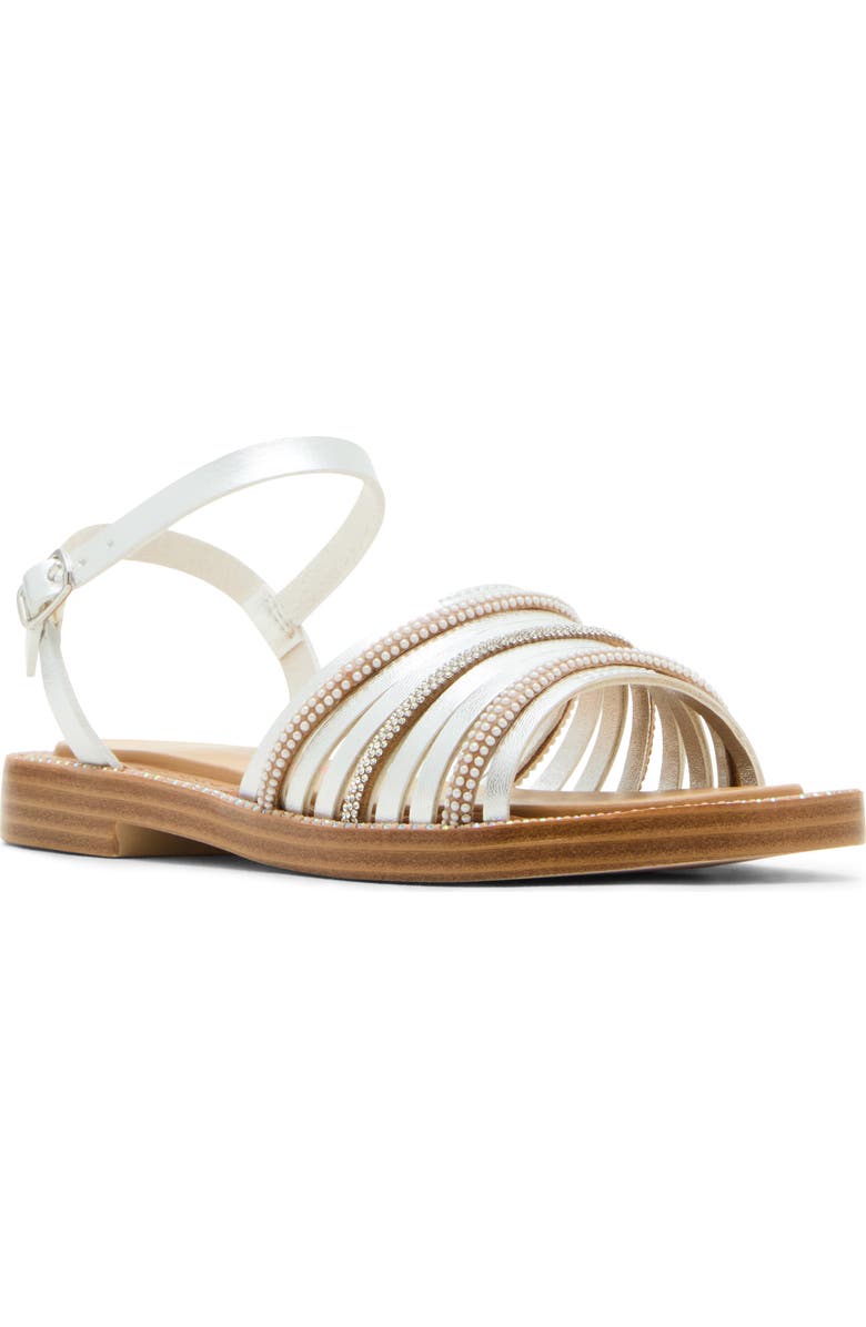 Steve Madden Kids' Playful Embellished Sandal, Main, color, Silver Multi