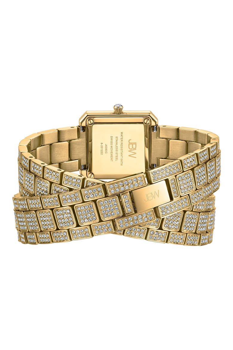 Arc Diamond Wrap Bracelet Watch, 23mm, Alternate, color, GOLD