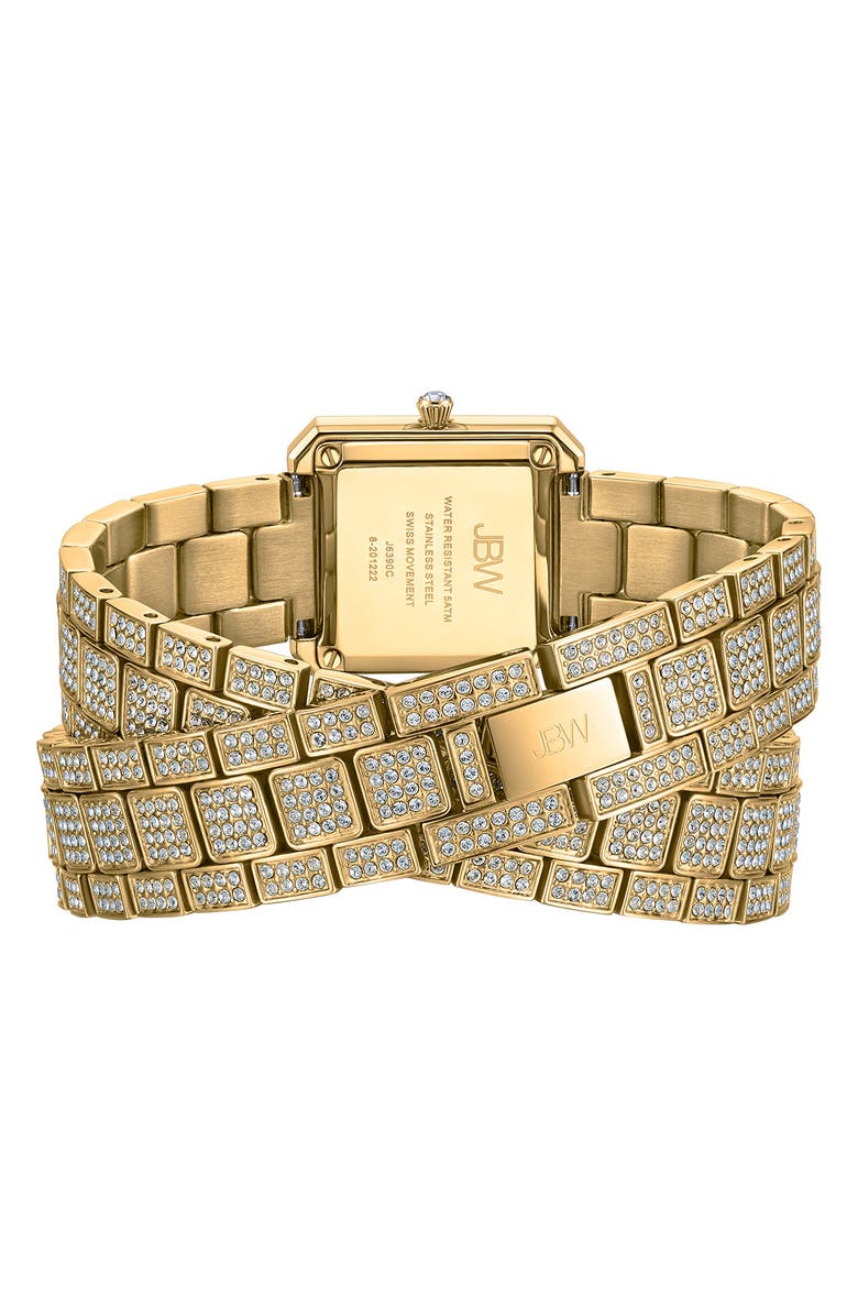 JBW Arc Diamond Wrap Bracelet Watch, 23mm, Alternate, color, Gold
