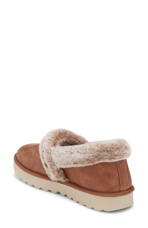 Skechers Cozy Up Faux Fur Lined Slipper In Brown