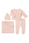 Organic Cotton & Cashmere Pointelle Hat, Top, Pants & Blanket Set