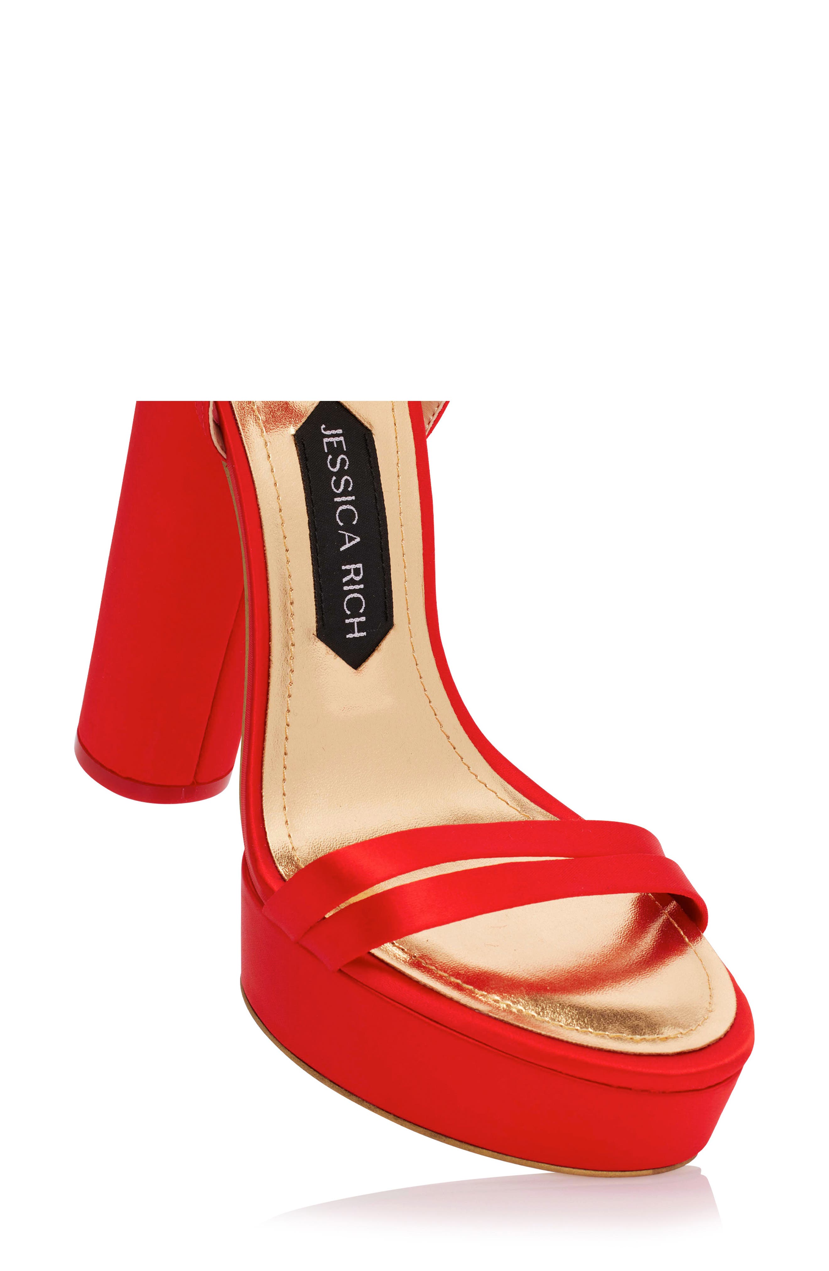 Platform Sandal, Alternate, color, RED