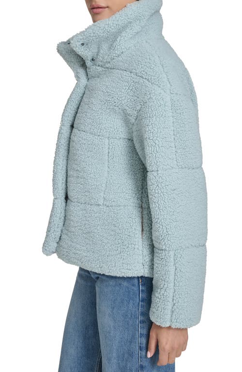 Levi's Quilted Faux Fur Short Teddy Jacket In Blue