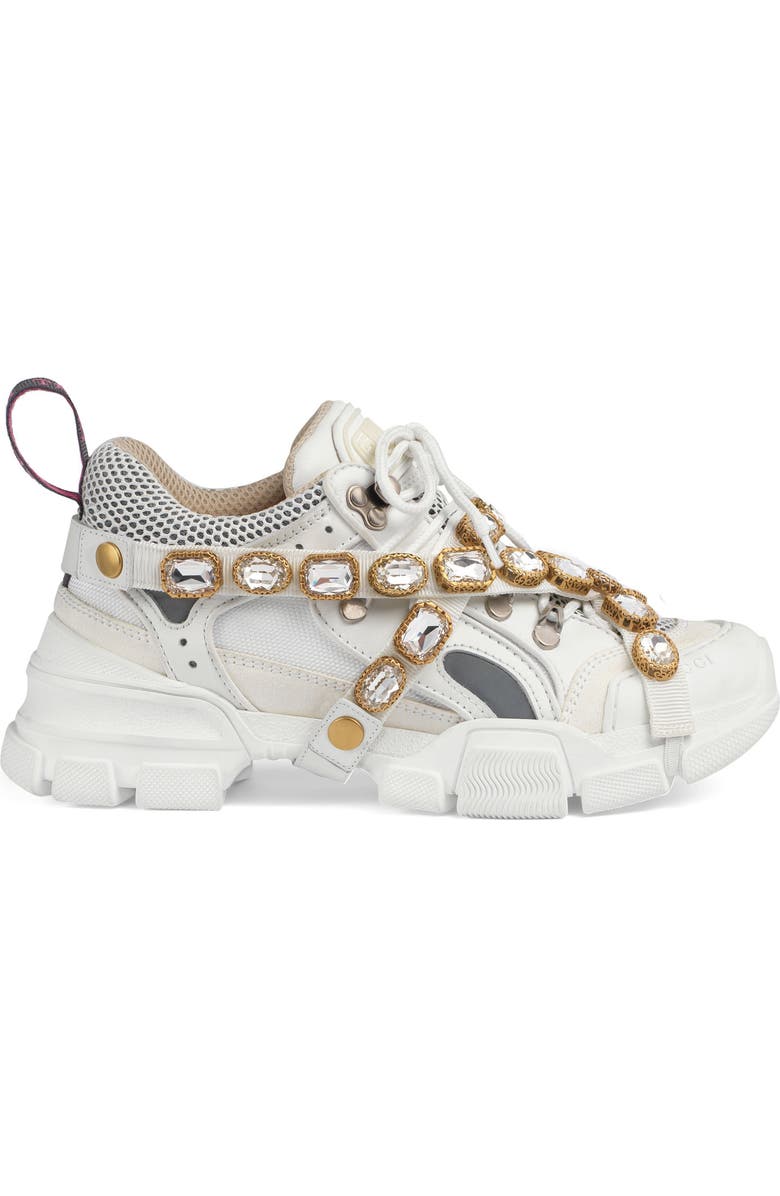 Gucci Flashtrek Jewel Embellished Sneaker, Alternate, color,