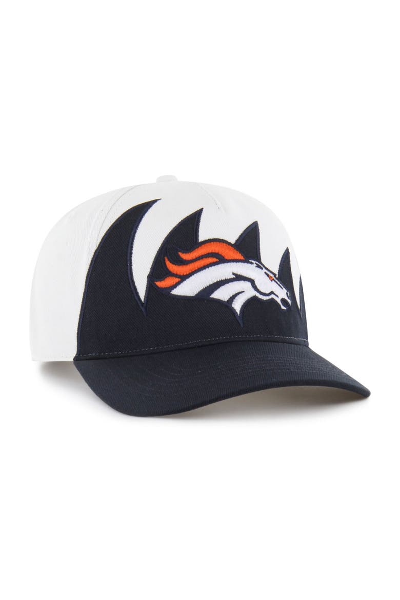 Men's '47 White Denver Broncos Jagged Hitch Adjustable Hat, Alternate, color, White