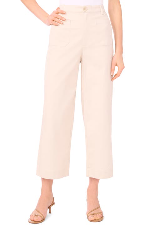 Patch Pocket Crop Twill Pants