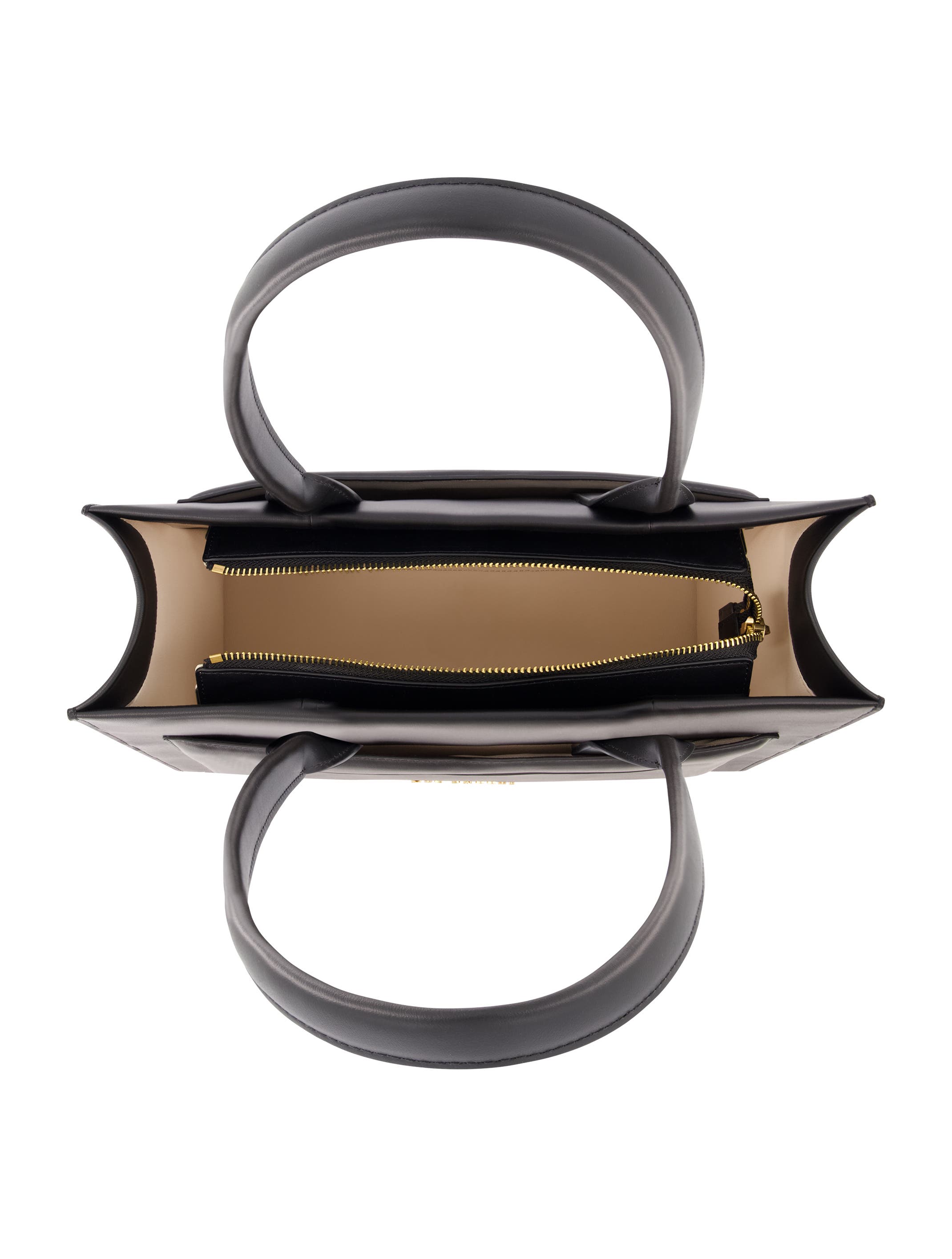 Mac Duggal Gold Plated Hardware Large Leather Tote Bag, Alternate, color, 