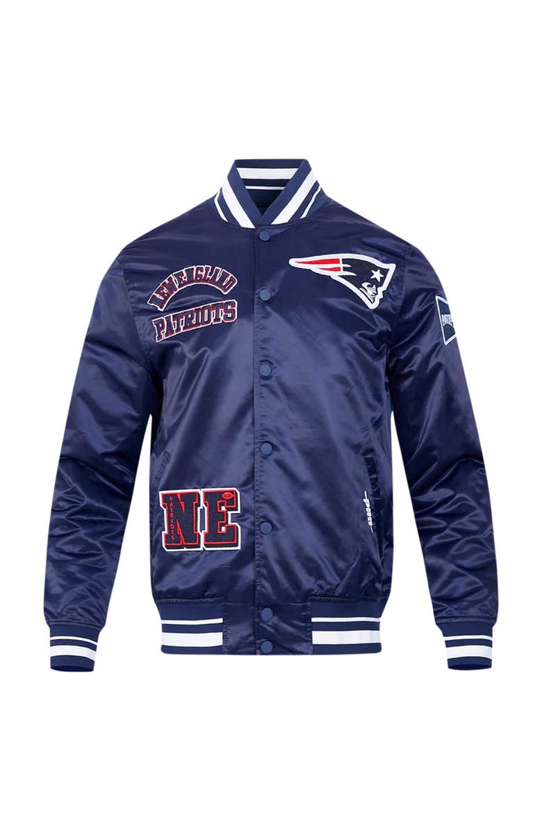 PRO STANDARD Men's Pro Standard Navy New England Patriots Sublimated Satin Full-Snap Jacket, Alternate, color, Navy