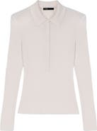 maje Ribbed polo sweater
