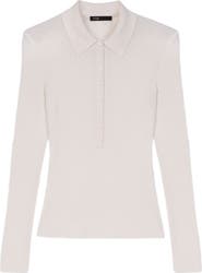 maje Ribbed polo sweater