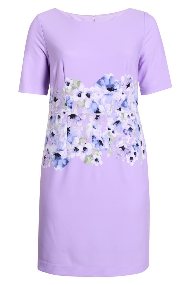 Floral Print Sheath Dress, Alternate, color, LAVENDAR MIST MULTI