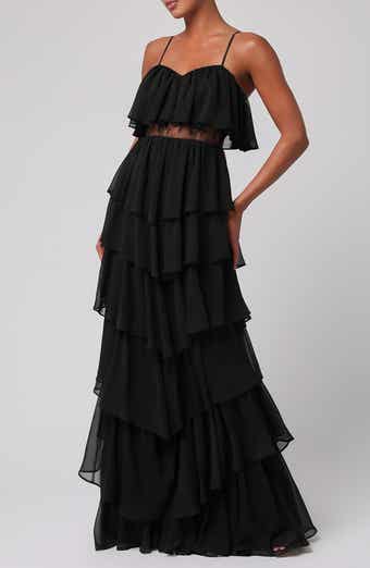 Lulus Serafina Tiered Midi Dress