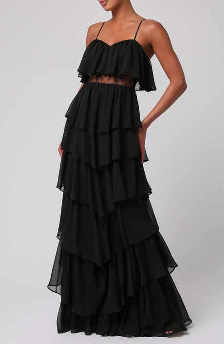 Lulus Serafina Tiered Midi Dress