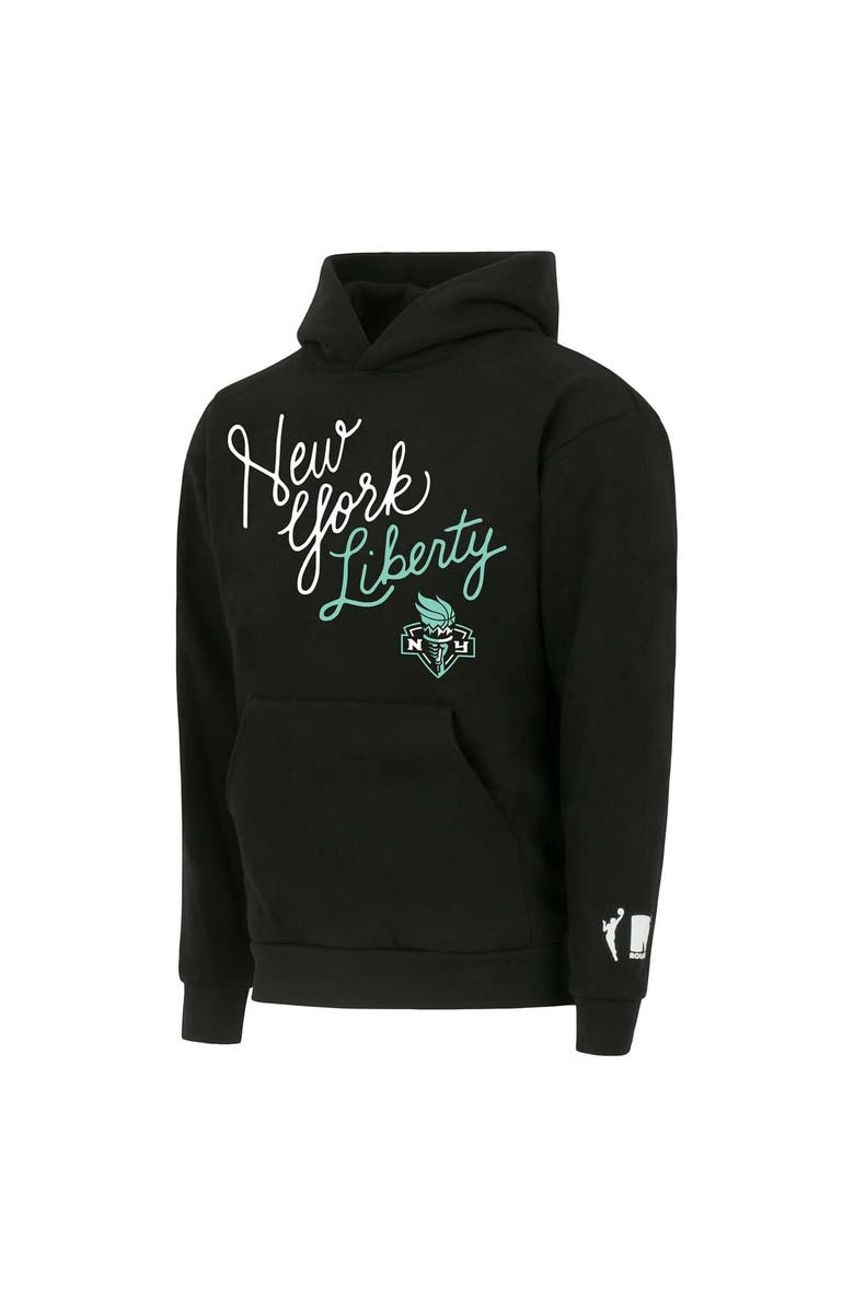 round21 Unisex round21 Black New York Liberty Script Pullover Hoodie, Alternate, color, Black