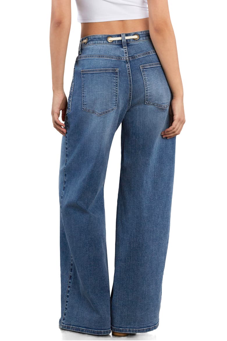Stellar Tie Straight Leg Jeans, Alternate, color, STELLAR BLUE