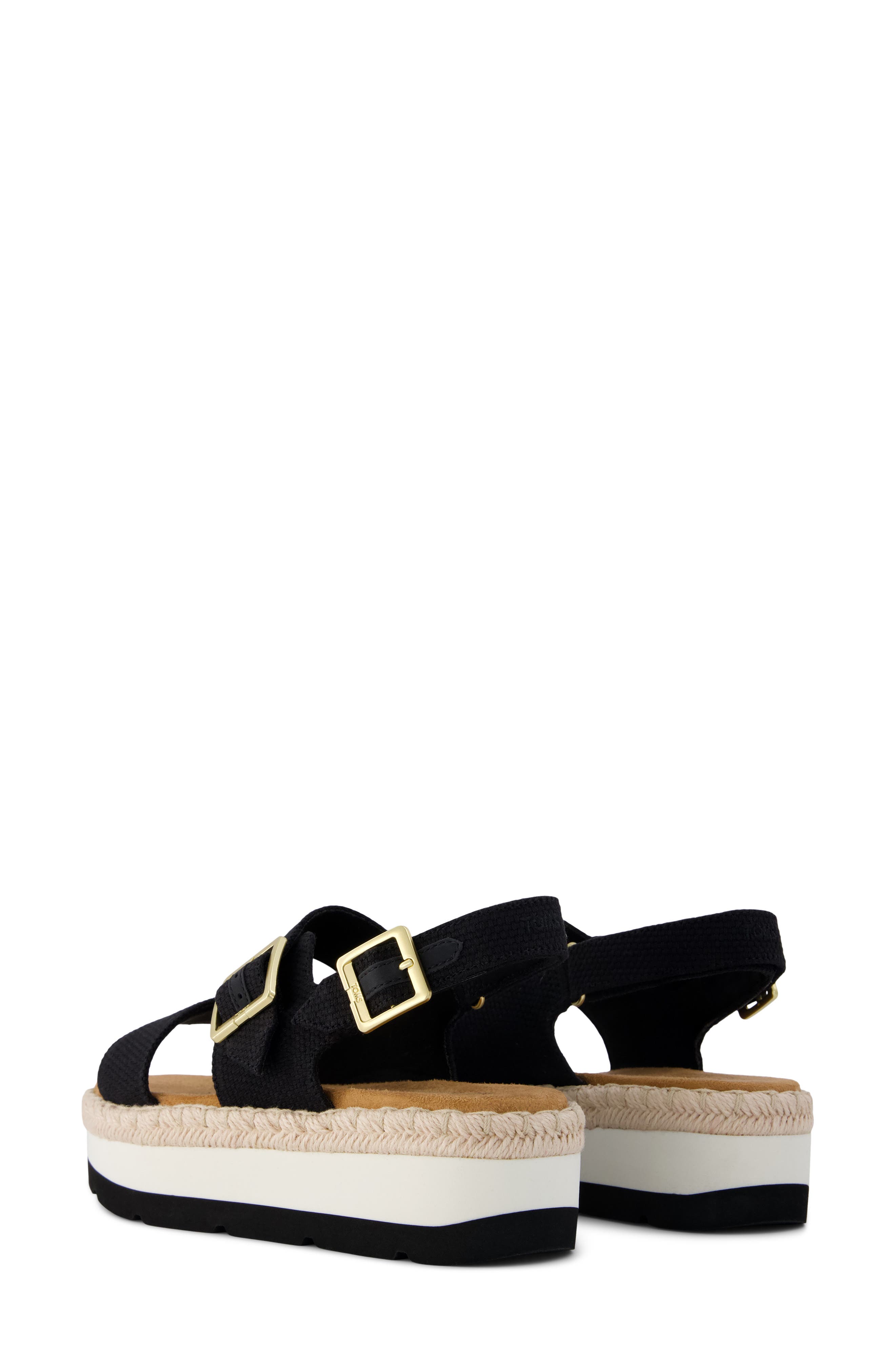 TOMS Giana Flatform Sandal, Alternate, color, Black